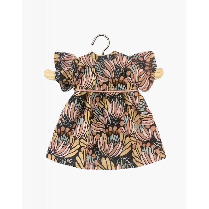 Minikane - Kledingset jurk bloemen Amigas, 32cm
